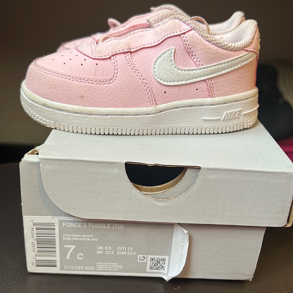 Selling Force 1 Toggle ( Pink Foam White ) Size : 7C NIKE - Picture 5 of 6